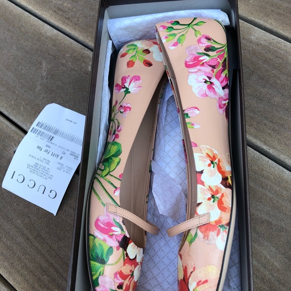 Authentic Gucci Mary Jane shangai floral shoes 10 - Picture 6 of 7